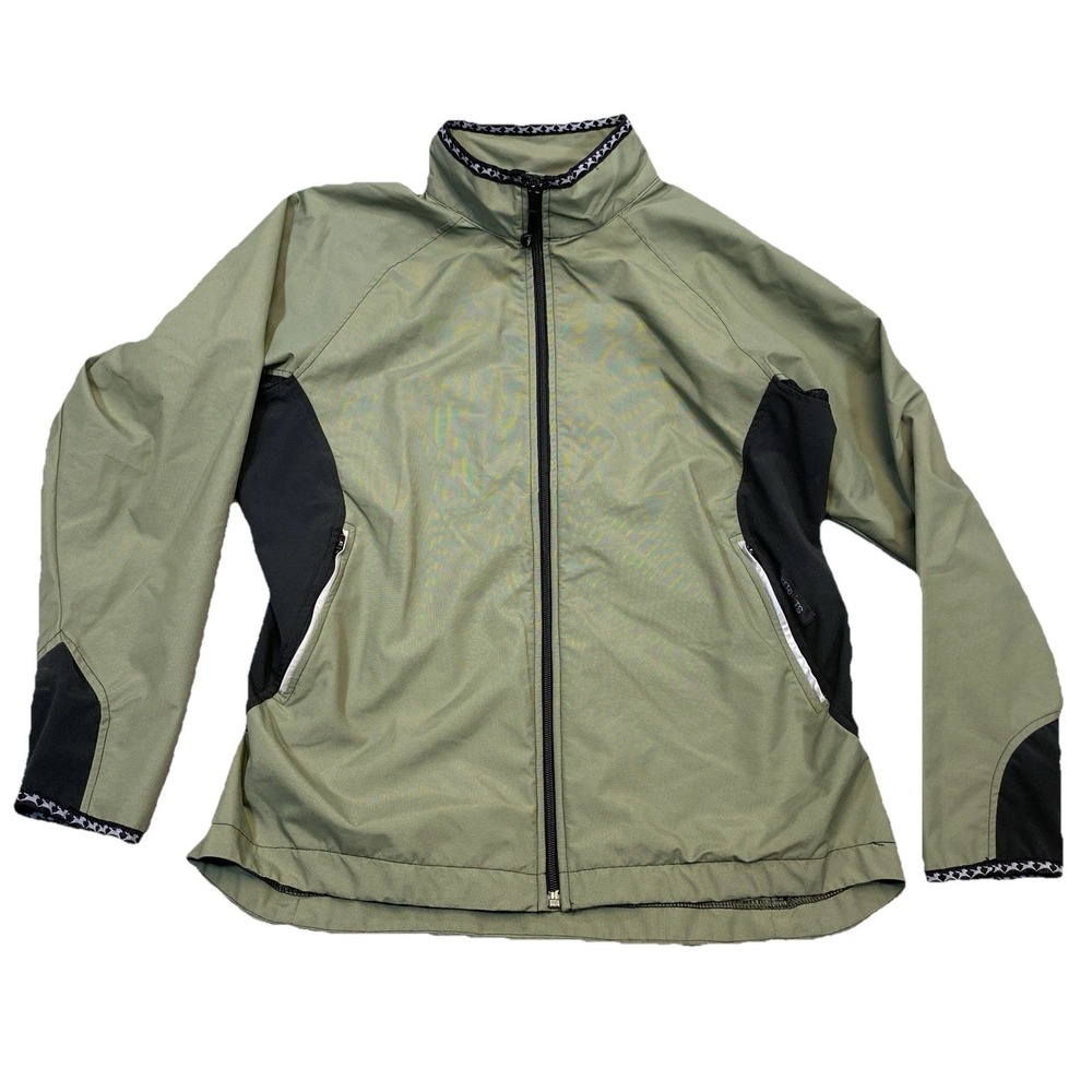 Kerrits Jacket Women's L Green Equine Horse Riding Softshell Vented‎  Full Zip
